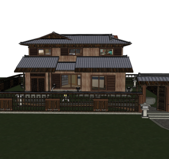 现代别墅住宅su模型免费下载，sketchup别墅草图大师模型