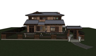 现代别墅住宅su模型免费下载，sketchup别墅草图大师模型