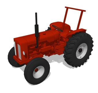 现代农业机械设备skb文件，农用机械skp模型下载