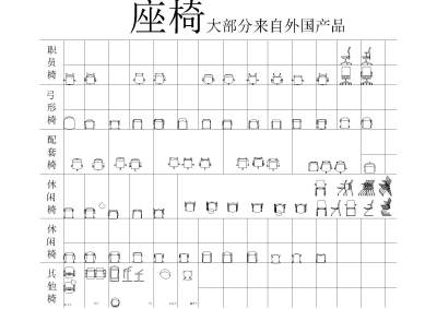 知名公司制图规范图例&工装<a href=https://www.yitu.cn/su/6996.html target=_blank class=infotextkey>模块</a>-座椅平立面