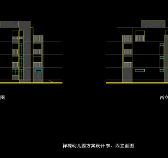 幼儿园建筑施工图，幼儿园CAD施工图纸下载