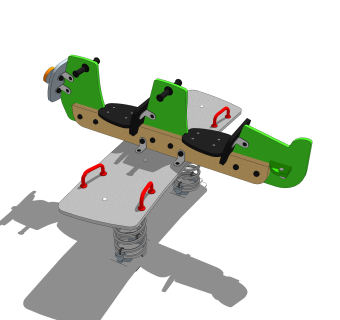 现代儿童跷跷板草图大师模型，跷跷板su模型下载