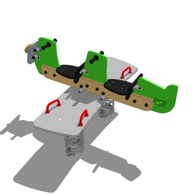 现代儿童跷跷板草图大师模型，跷跷板su模型下载