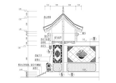 垂<a href=https://www.yitu.cn/sketchup/huayi/index.html target=_blank class=infotextkey>花</a>门剖面大样图