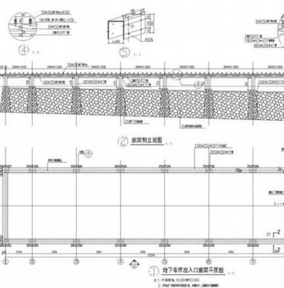 园林景观车库<a href=https://www.yitu.cn/su/7784.html target=_blank class=infotextkey>廊架</a>施工详图