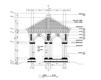 景<a href=https://www.yitu.cn/su/7053.html target=_blank class=infotextkey>亭</a>轴立面图