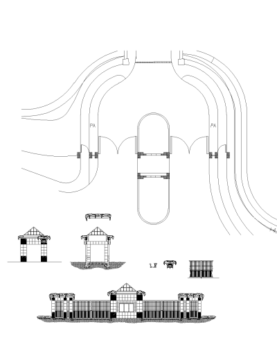 <a href=https://www.yitu.cn/su/6806.html target=_blank class=infotextkey>公园</a>大门入口<a href=https://www.yitu.cn/su/7590.html target=_blank class=infotextkey>设计</a>施工图（46套）001