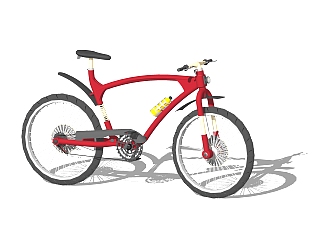 现代<em>自行车</em>sketchup模型，<em>自行车</em>skp模型下载