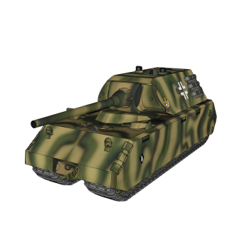 德国八号maus鼠式坦克草图大师模型，坦克sketchup模型下载