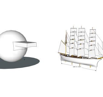 现代游轮组合免费su模型，游轮sketchup模型，游轮su素材下载