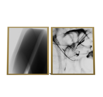 现代挂画草图大师模型，挂画SKB文件下载