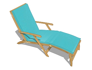 现代扶手<em>躺椅</em>su模型，椅子草图大师模型下载