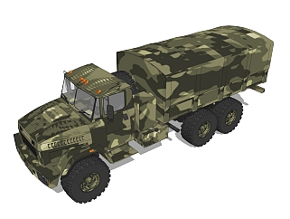 军用<em>卡车</em>sketchup模型，军用<em>卡车</em>skp模型下载