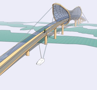 现代桥梁草图大师模型下载，sketchup桥梁su模型分享