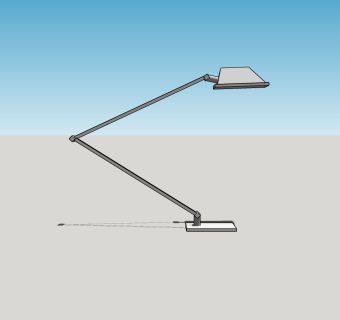 工业风金属台灯草图大师模型，台灯su模型下载