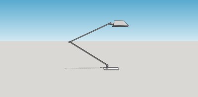 工业风金属台灯草图大师模型，台灯su模型下载