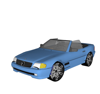 现代汽车免费su模型，现代汽车sketchup模型下载