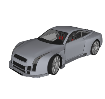现代汽车免费su模型，现代汽车草图大师模型下载