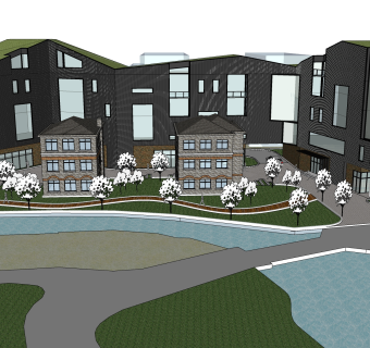 新中式休闲建筑会所模型，sketchup模型免费下载