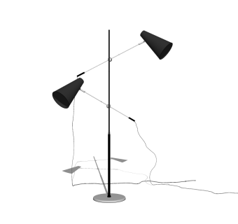 现代创意吊灯落地灯草图大师模型，创意吊灯落地灯sketchup模型免费下载