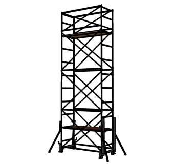钢管脚手架草图大师模型，脚手架SU模型下载