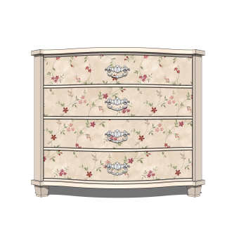 欧式床头柜草图大师模型，床头柜SKP模型下载