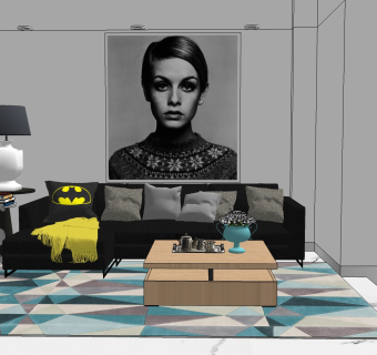 现代家具su模型，家具灯具沙发草图大师模型下载