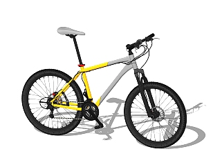 <em>山地</em>自行车<em>sketchup</em>模型，自行车skp模型下载