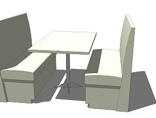 家居餐厅桌椅，<em>西餐厅桌椅</em> 草图大师、su免费模型下载.