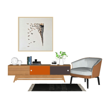 北欧简约电视柜草图大师模型，电视柜sketchup模型下载