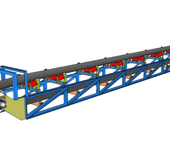 现代皮带运输机草图大师模型，运输机su模型下载