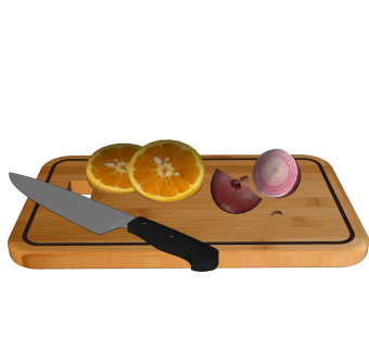 现代砧板刀组合sketchup模型，厨具草图大师模型免费下载