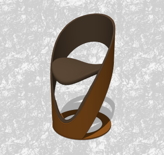 现代创意小座椅su模型，椅子草图大师模型下载