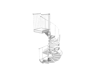 现代<em>楼梯</em>草图大师模型，<em>楼梯sketchup</em>模型下载
