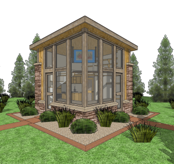 现代别墅草图大师模型下载，别墅外观sketchup模型分享