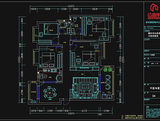 新中式家装cad施工图，CAD建筑图纸免费下载