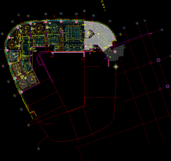 北京某饭店中餐厅室内装修图，中餐厅CAD图纸下载