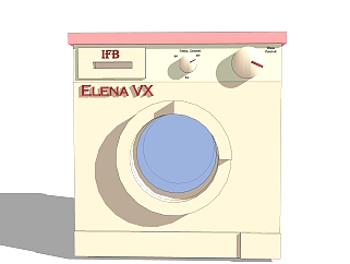 现代<em>洗衣机</em>草图大师模型，<em>洗衣机</em>SKP模型下载