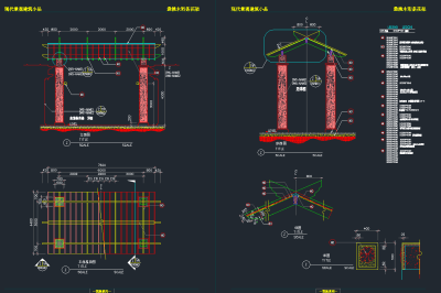 景观小品CAD施工图，景观小品CAD建筑图纸下载