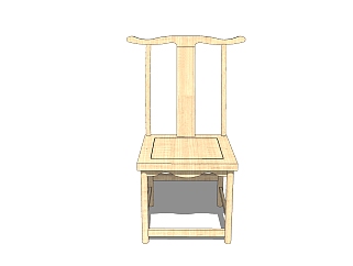 <em>中式</em>实木椅su模型，实木椅草图大师模型下载