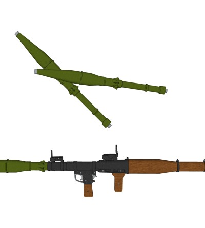 苏联RPG-7火箭弹su模型,苏联RPG-7火箭弹sketchup模型下载