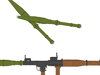苏联RPG-7火箭弹su模型,苏联RPG-7火箭弹sketchup模型下载