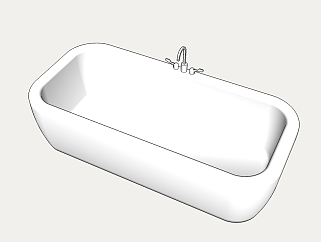 现代<em>浴缸</em>草图大师模型，<em>浴缸</em>sketchup模型下载
