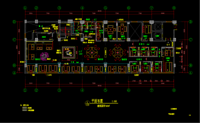 咖啡厅装修CAD图纸，CAD平面布置图