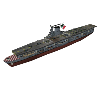 意大利Aquila鹫座号航空母舰草图大师模型，航空母舰SU模型下载