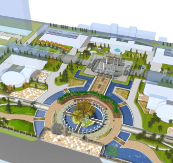 现代公园景观草图大师模型，公园sketchup模型下载