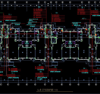 高层住宅电气设计施工图CAD图纸