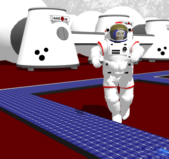 现代宇航员草图大师模型，航天员su模型下载