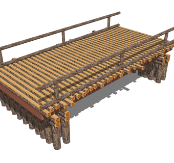 现代桥梁草图大师模型下载，sketchup桥梁su模型分享