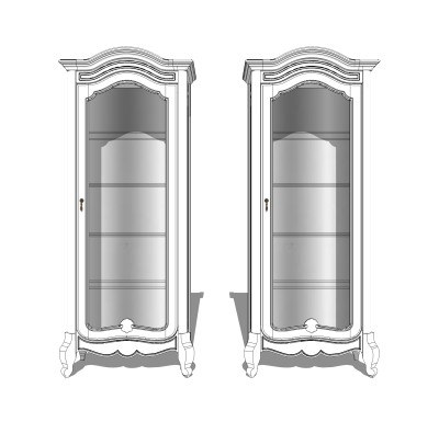 欧式储物柜草图大师模型，储物柜SKP模型下载